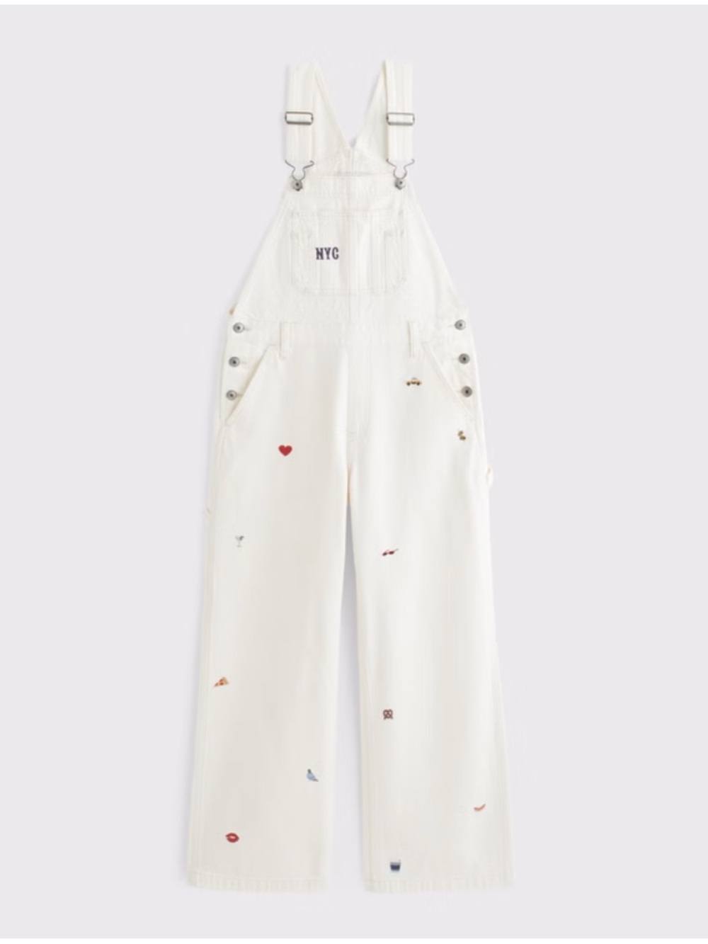 NWT Abbode Embroidered Overalls